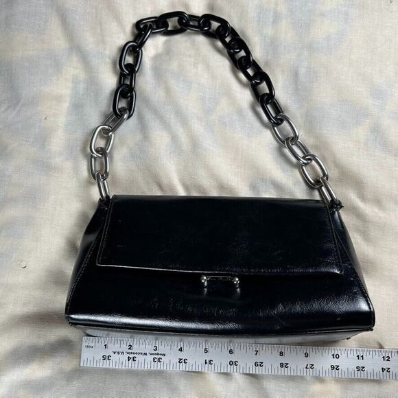 House of Want vegan black leather purse chain shoulder strap Y2K Capsule style - Picture 13 of 16